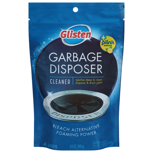 Glisten Lemon Garbage Disposer Cleaner with Bleach Alternative - 4 ct