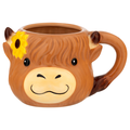 Smart Living Harvest Mug Highland Cow w/Sunflower