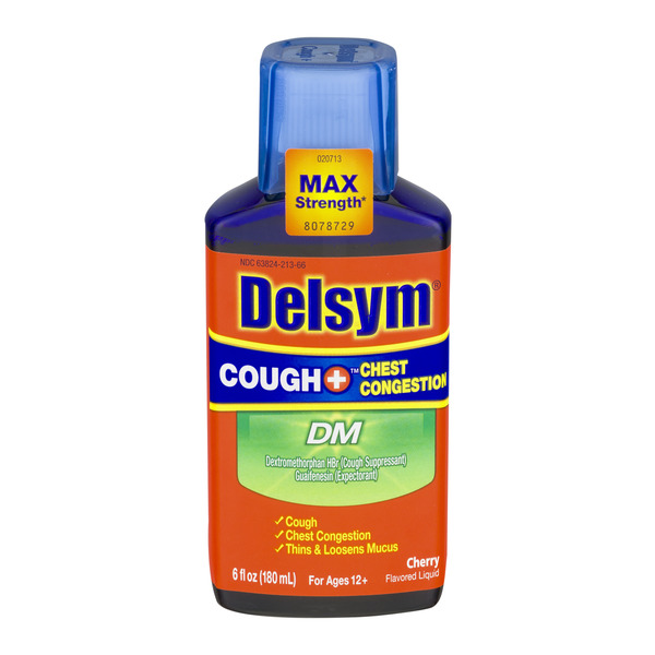 Save on Delsym Cough + Chest Congestion DM Max Strength Liquid Cherry Order Online Delivery GIANT