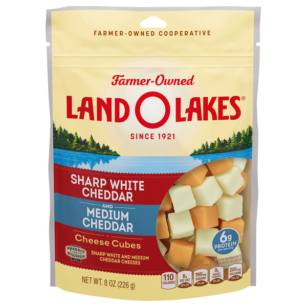 Land O Lakes Sharp White & Medium Cheddar Cheese Cubes
