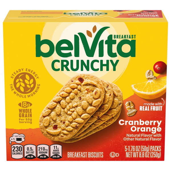 belVita Crunchy Cranberry Orange Breakfast Biscuits - 5 ct