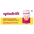 Spindrift Unsweetened Strawberry Lemonade Sparkling Water - 8 pk