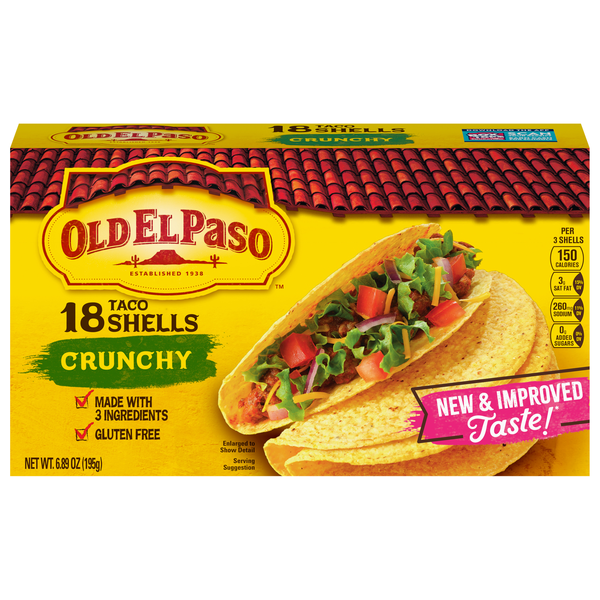 Old El Paso Gluten Free Crunchy Hard Taco Shells - 18 ct