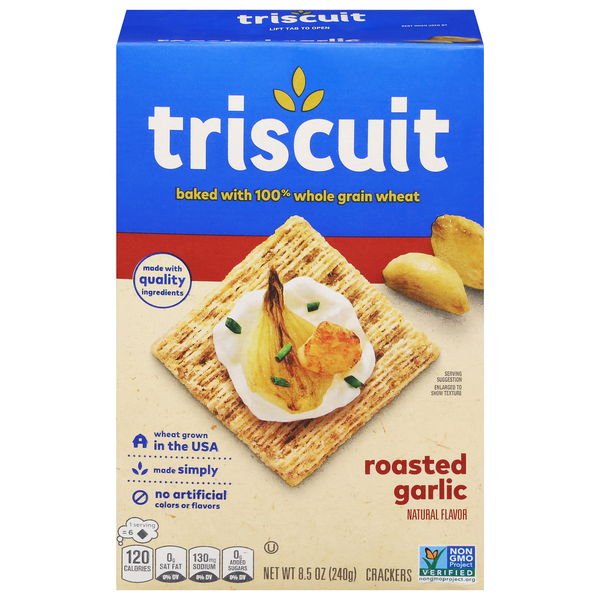 Triscuit Roasted Garlic Whole Grain Wheat Crackers