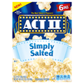 Act II Simply Salted Microwave Popcorn - 6 ct