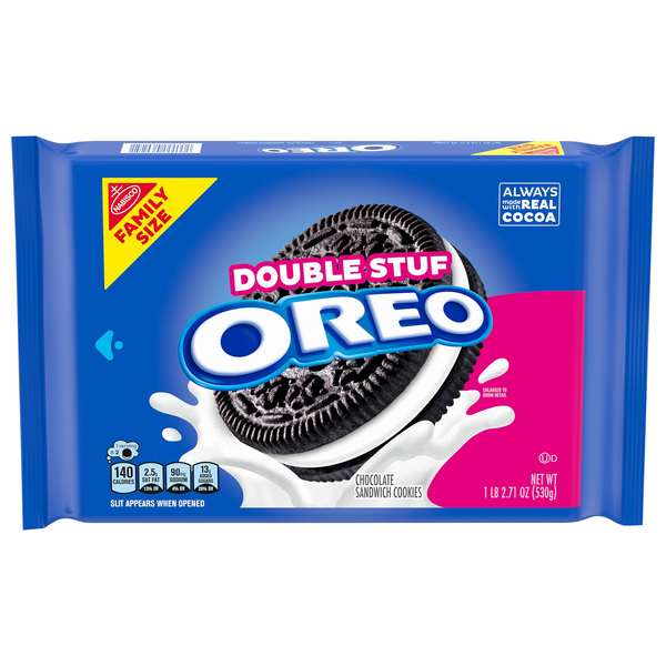 OREO Double Stuf Chocolate Sandwich Cookies Family Size