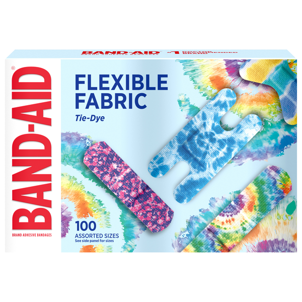 Band-Aid Flexible Fabric Tie-Dye Assorted Bandages
