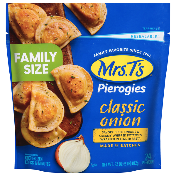 Mrs. T's Classic Onion Pierogies Family Size - 24 ct Frozen