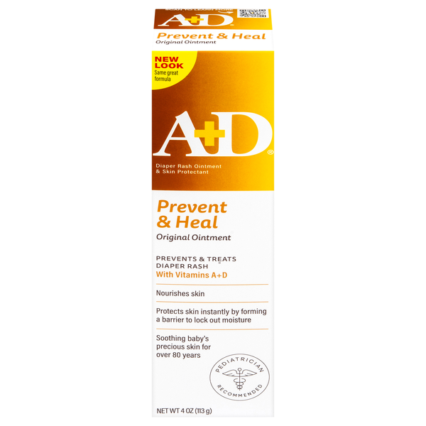 A+D Prevent Diaper Rash Ointment & Skin Protectant