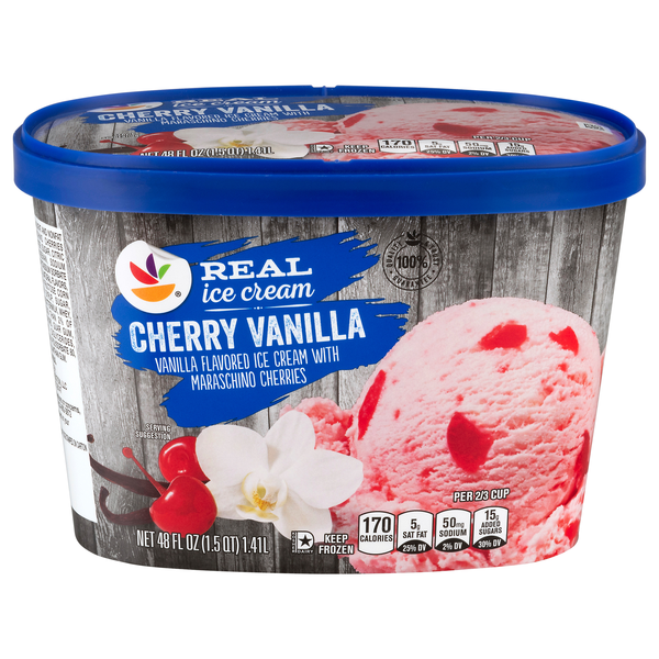 Our Brand Cherry Vanilla Real Ice Cream