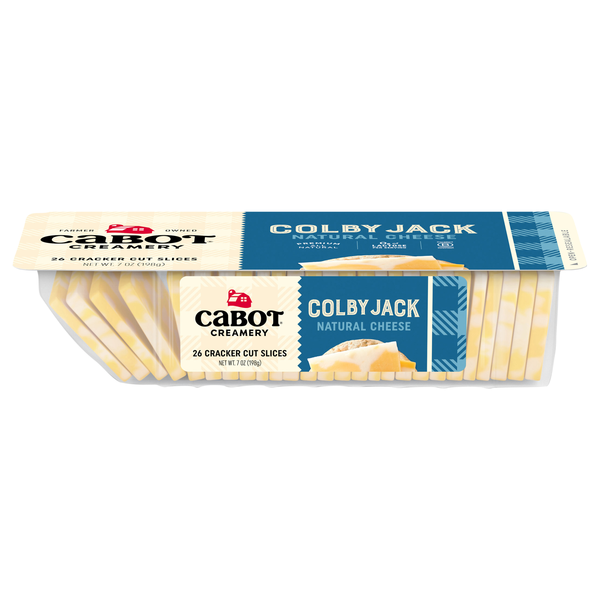 Cabot Colby Jack Cheese Cracker Cut Slices - 26 ct