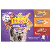 Friskies Meaty Bits Variety Pack Adult Wet Cat Food - 12 ct