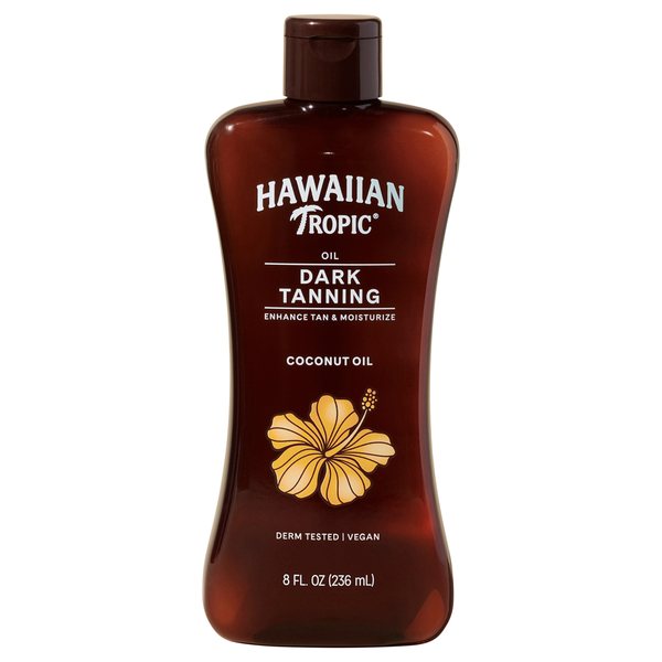 Hawaiian Tropic Tanning Oil Dark Made with Coconut Oil Original