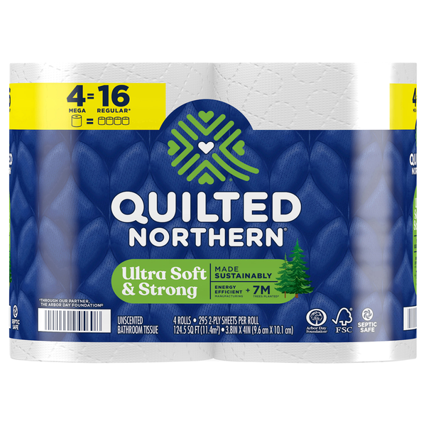 Quilted Northern Ultra Soft & Strong Mega Roll 2-Ply Toilet Paper - 4 ct