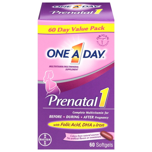 One A Day Women's Prenatal 1 Multivitamin with DHA & Folic Acid Softgels