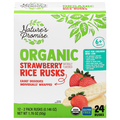 Nature's Promise Organic 6+ Months Strawberry Rice Rusks- 24 ct