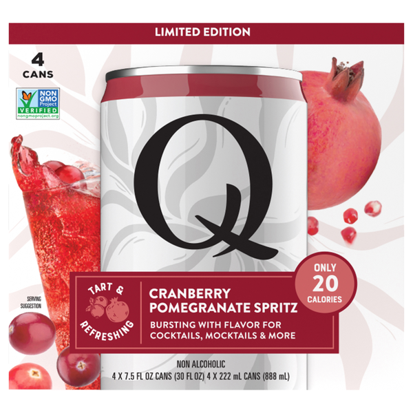 Q Non Alcoholic Cranberry Pomegranate Spritz - 4 pk