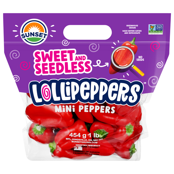 Sunset LolliPeppers Mini Sweet Seedless Peppers