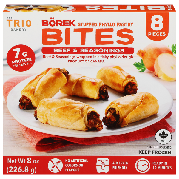 Trio Bakery Beef & Seasonings Borek Bites - 8 ct Frozen