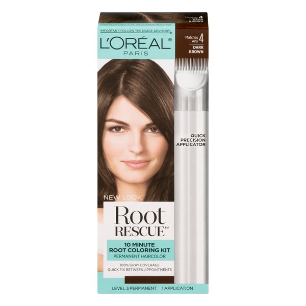 L'Oreal Root Rescue Permanent Hair Color Dark Brown 4