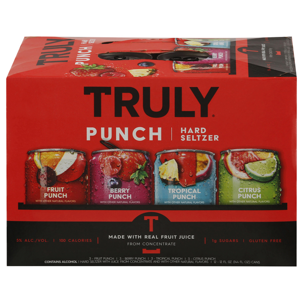 Save on TRULY Hard Seltzer Punch Mix Pack Gluten Free 12 pk Order