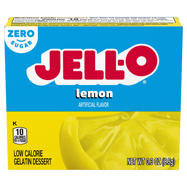 Jell-O Zero Sugar Lemon Flavored Gelatin Dessert Mix