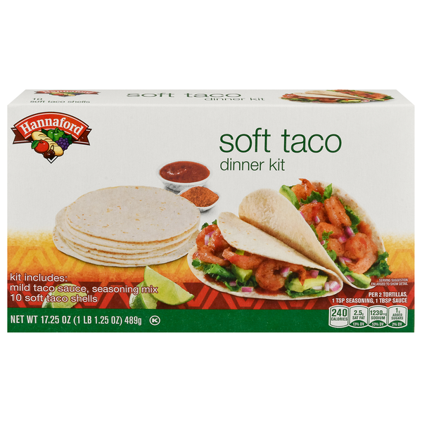 Hannaford Soft Taco Dinner Kit - 10 ct