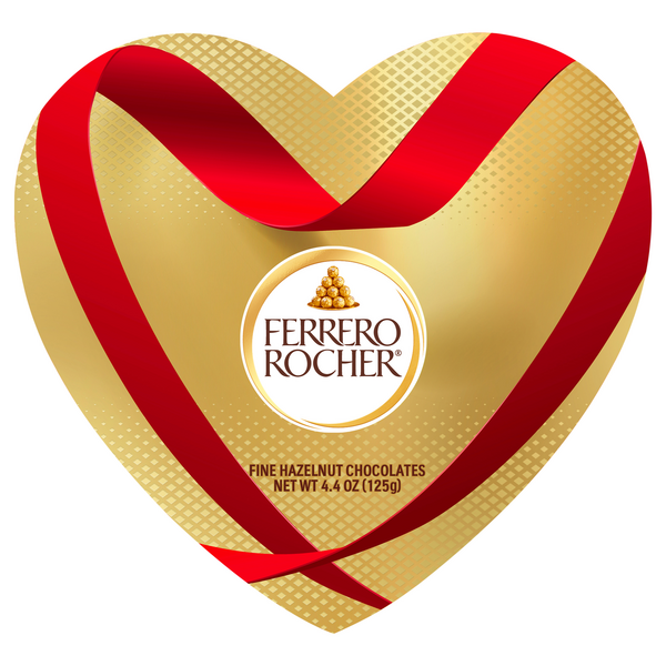 Ferrero Rocher Fine Hazelnut Chocolates Valentine's Day Candy Heart