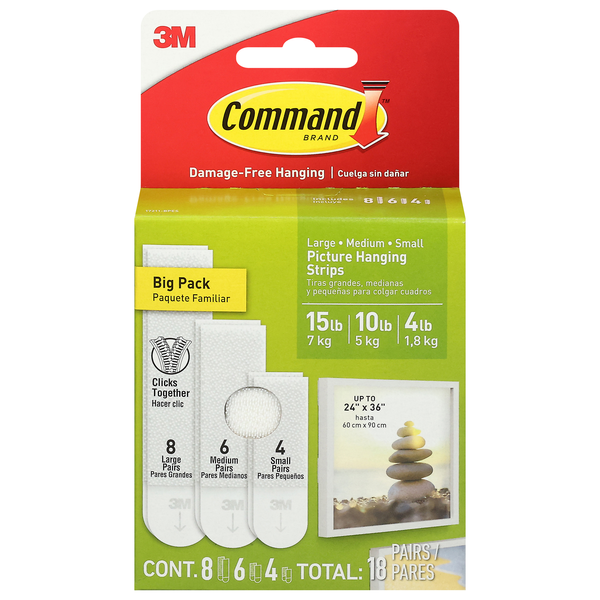 Command 3M Picture Hanging Strips Assorted
