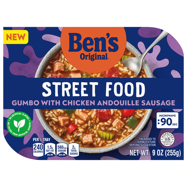 Ben's Original 90 Second Microwave Street Food Gumbo w/Chicken Andouille