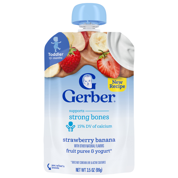 Gerber Snacks Toddler Strawberry Banana Fruit & Yogurt