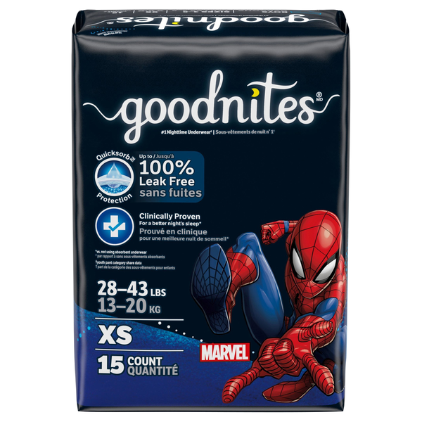 GoodNites Boys XS Nighttime Underwear 28-43 lb
