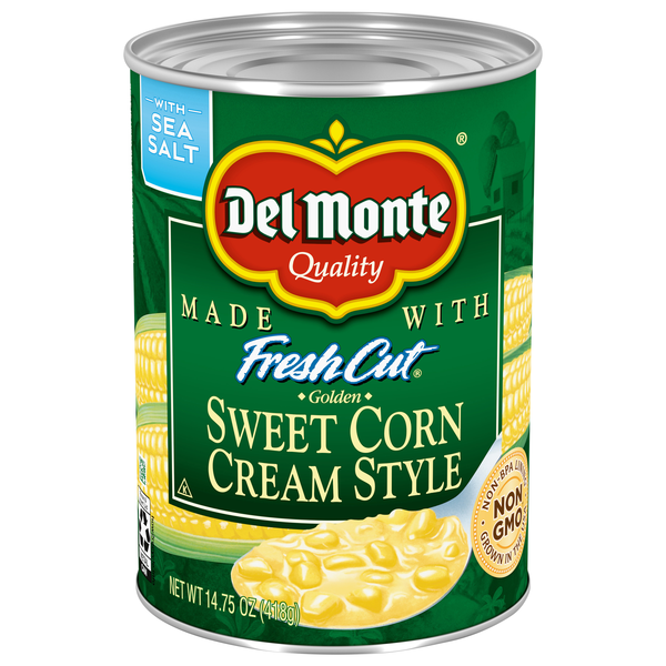 Del Monte Golden Sweet Cream Style Corn with Sea Salt