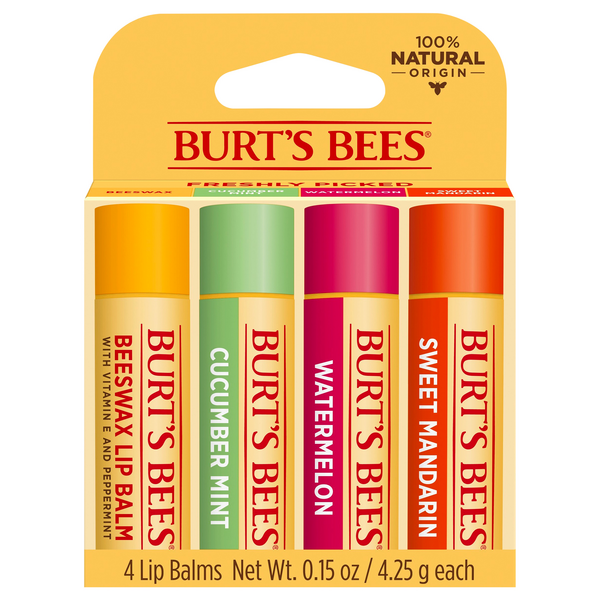 Burt's Bees Beeswax Lip Balm Assorted Value Pack - 4 ct