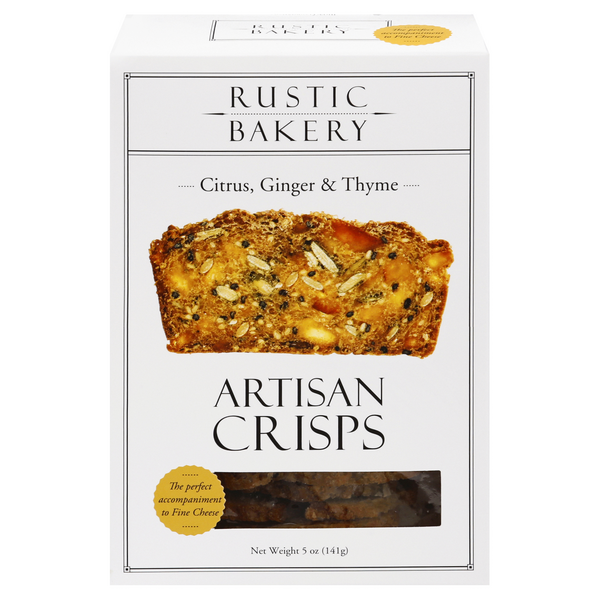 Rustic Bakery Citrus Ginger & Thyme Artisan Crisps Crackers