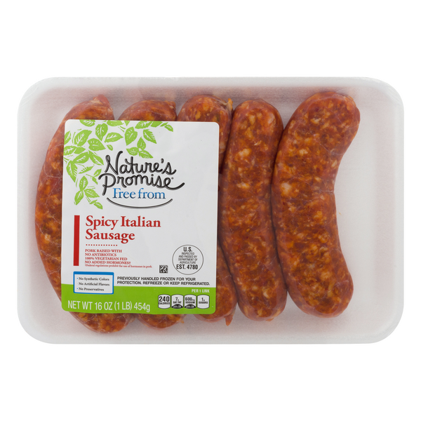 Save on Nature's Promise Spicy Italian Sausage ct Order Online