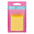 Bakery Crafts Yellow Candy Stripes Birthday Candles