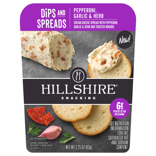 Hillshire Snacking Pepperoni Garlic & Herb Dip & Spread