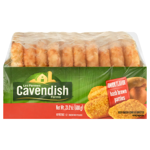 Cavendish Farms Onion Flavor Hash Brown Patties - 10 ct Frozen