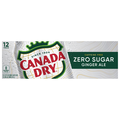 Canada Dry Zero Sugar Ginger Ale Soda Caffeine Free - 12 pk