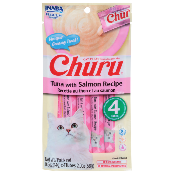 Inaba Chura Tuna with Salmon Recipe Cat Treats - 4 ct