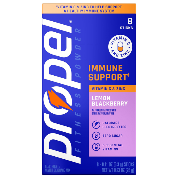 Propel Immune Support Lemon Blackberry Drink Mix - 8 ct