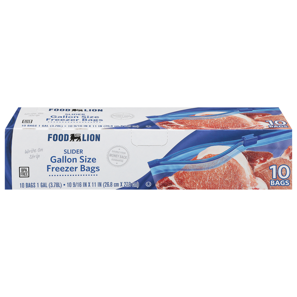 Food Lion Slider Gallon Size Freezer Bags