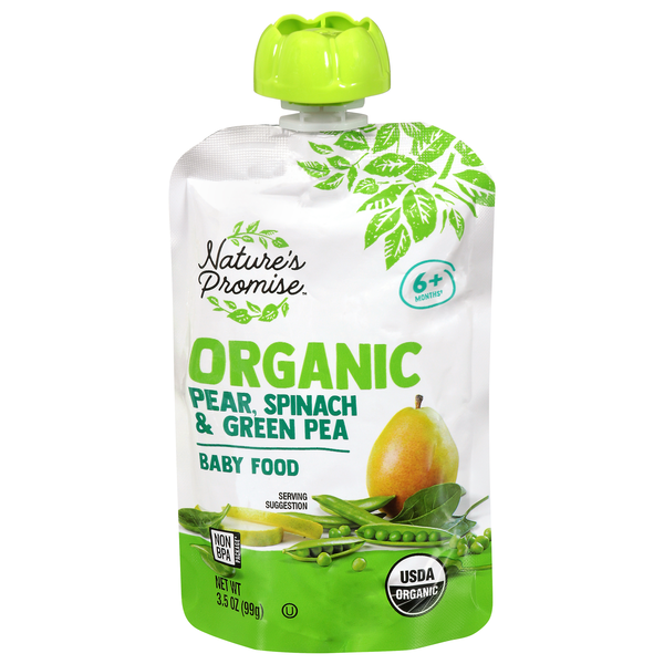 Nature's Promise Organic Baby Food Pear Spinach & Green Pea