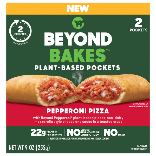 Beyond Bakes Pepperoni Pizza Plant-Based Pockets - 2 ct Frozen