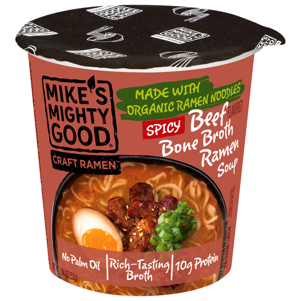 Mike's Mighty Good Spicy Beef Flavor Craft Ramen Noodle Soup Cup