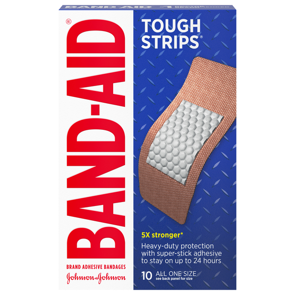 Band-Aid Bandages Tough Strips X-Large 1 3/4 x 4 Inch