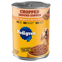 PEDIGREE Chopped Ground Dinner Filet Mignon & Bacon Adult Wet Dog Food