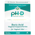 PH-D Feminine Health Boric Acid Vaginal Suppositories