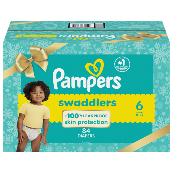 Pampers Swaddlers Size 6 Baby Diapers 35+ lb